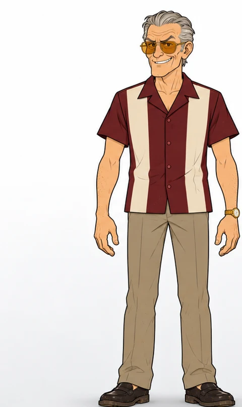 Ray Fine in work clothes at the fair